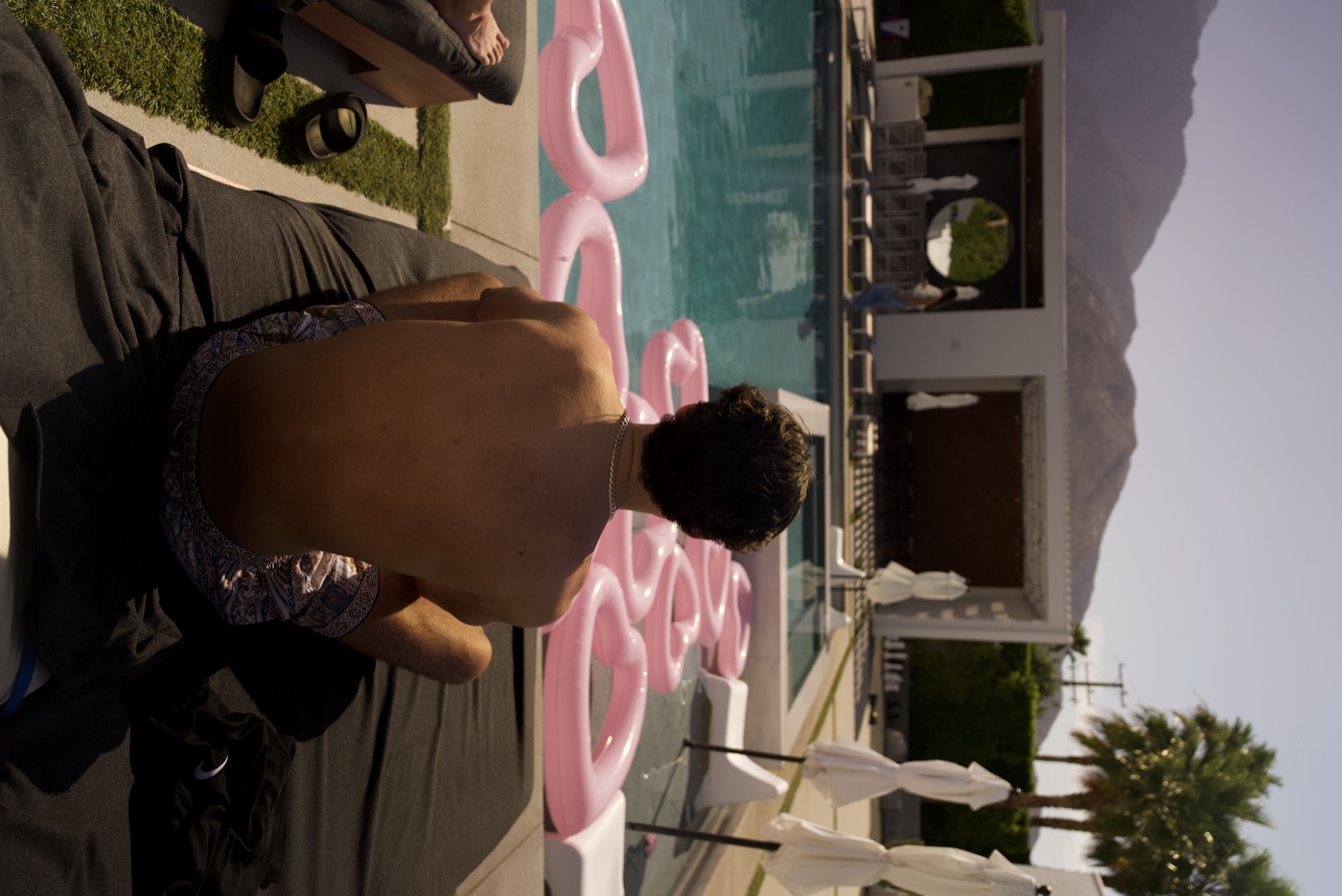 Alan Hamak Poolside in Los Angeles