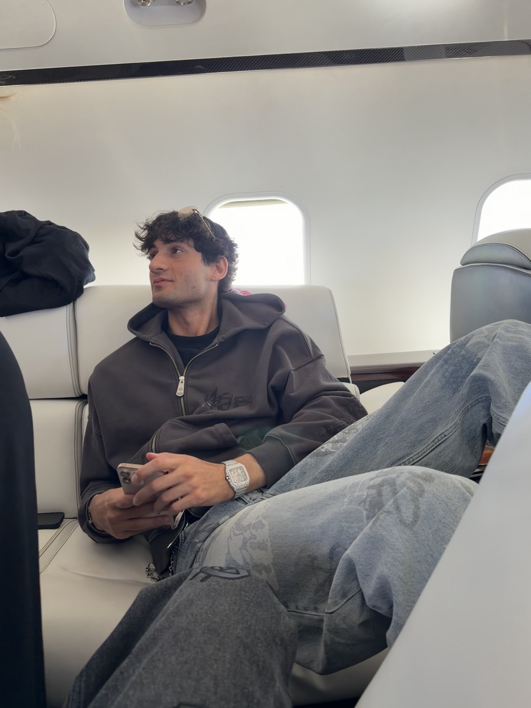 Alan Hamak in a Private Jet