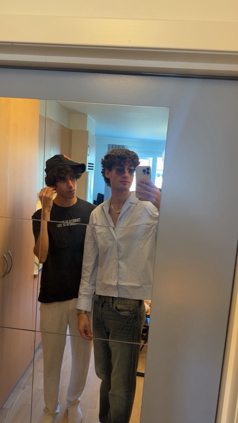 Alan Hamak with His Cousin